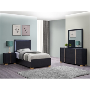 Marceline 4-piece Twin Bedroom Set Black