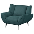 Acton Upholstered Flared Arm Accent Chair Teal Blue