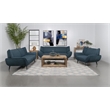 Acton Upholstered Flared Arm Accent Chair Teal Blue