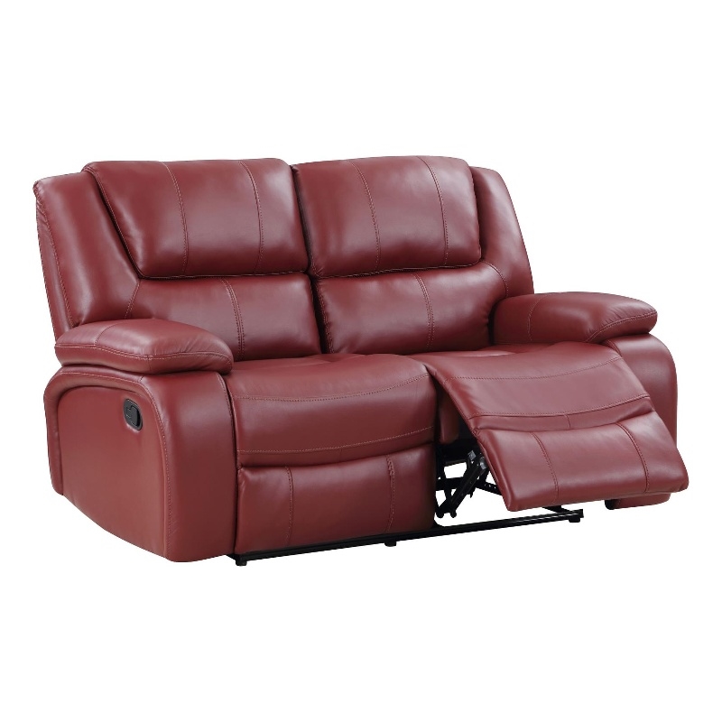 Camila Upholstered Motion Reclining Loveseat Red