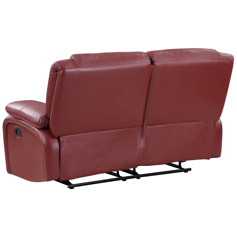 Camila 2-piece Upholstered Reclining Sofa Set Red