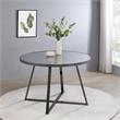 Jillian Round 45-inch Mirror Top Dining Table Black Nickel