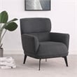 Coaster Andrea Upholstered Crecent Arm Accent Chair in Gray