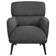 Coaster Andrea Upholstered Crecent Arm Accent Chair in Gray
