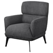 Coaster Andrea Upholstered Crecent Arm Accent Chair in Gray