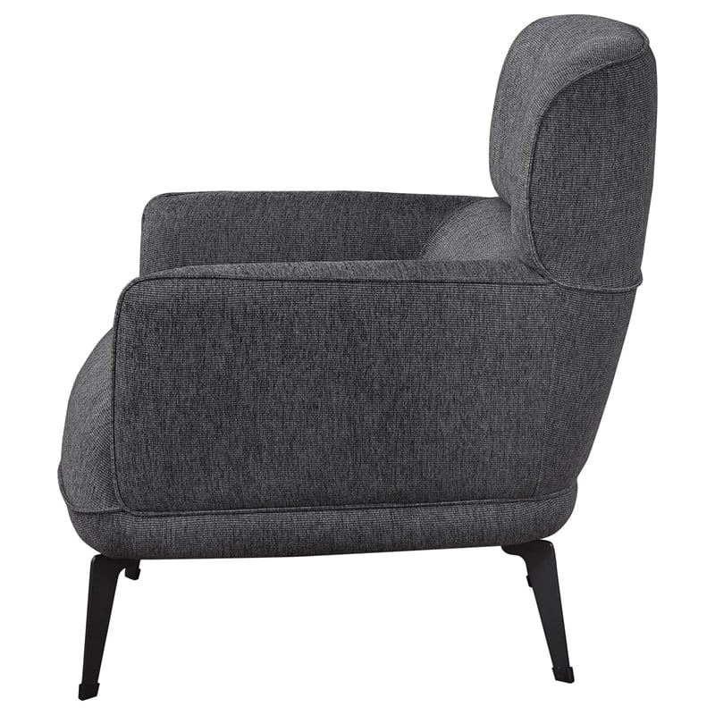 Coaster Andrea Upholstered Crecent Arm Accent Chair in Gray