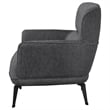Coaster Andrea Upholstered Crecent Arm Accent Chair in Gray