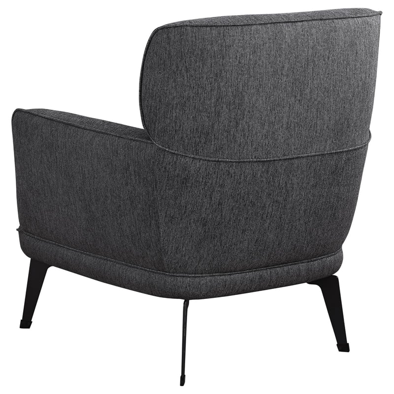 Coaster Andrea Upholstered Crecent Arm Accent Chair in Gray