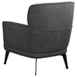 Coaster Andrea Upholstered Crecent Arm Accent Chair in Gray