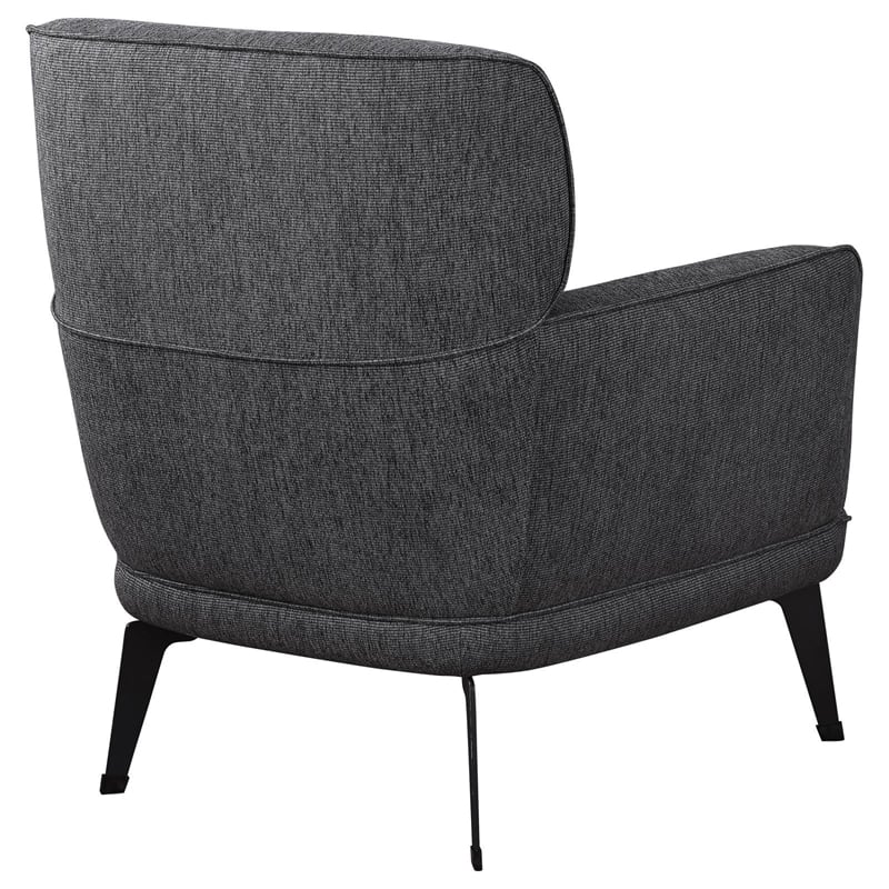 Coaster Andrea Upholstered Crecent Arm Accent Chair in Gray