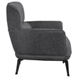 Coaster Andrea Upholstered Crecent Arm Accent Chair in Gray