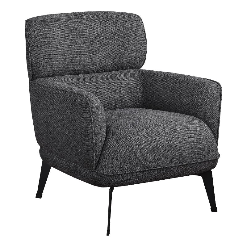 Coaster Andrea Upholstered Crecent Arm Accent Chair in Gray