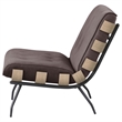 Coaster Aloma Upholstered Tufted Armless Accent Chair in Brown