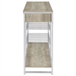 Melrose 2-drawer Home Bar Storage with Wine Rack Grey