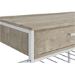 Melrose 2-drawer Home Bar Storage with Wine Rack Grey