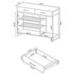 Melrose 2-drawer Home Bar Storage with Wine Rack Grey