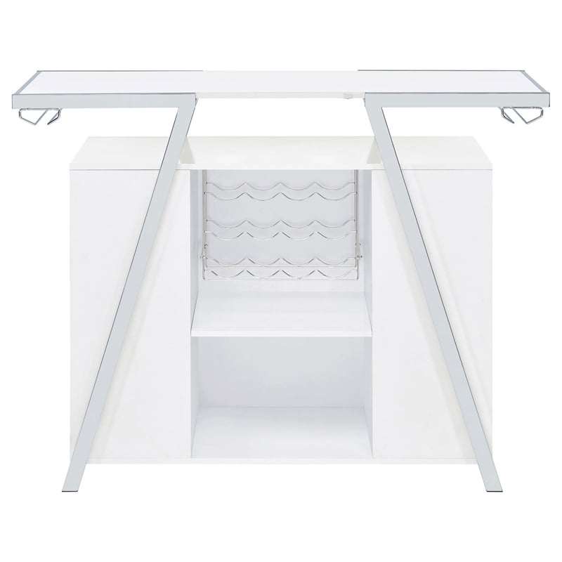 Araceli Freestanding LED Home Bar Cabinet White High Gloss