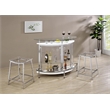 Jovani Acrylic Backless Counter Stool Chrome