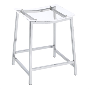 Jovani Acrylic Backless Counter Stool Chrome