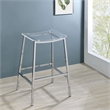 Jovani Acrylic Backless Bar Stool Chrome