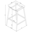 Jovani Acrylic Backless Bar Stool Chrome