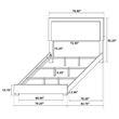 Marceline Wood Eastern King LED Panel Bed Black