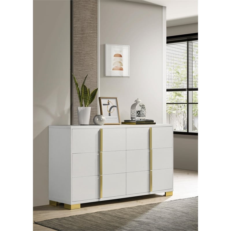 Marceline 6-drawer Dresser White