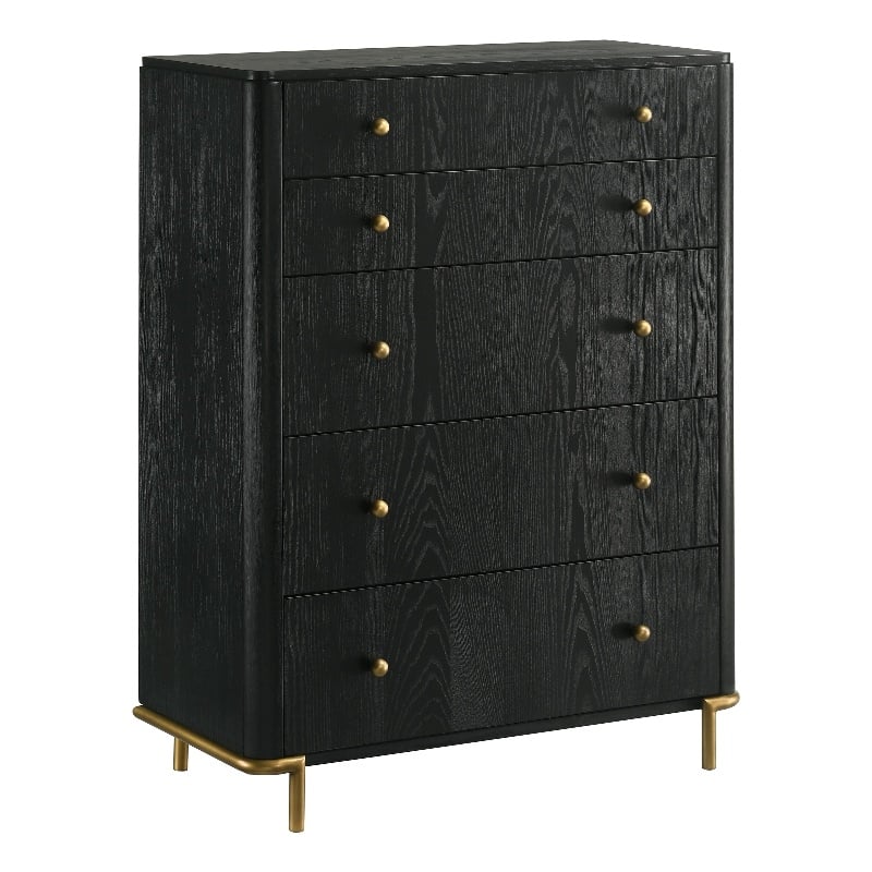 Arini 5-drawer Bedroom Chest Black
