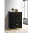 Caraway 4-drawer Bedroom Chest Black