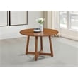 Dinah Round 47-inch Solid Wood Dining Table Walnut