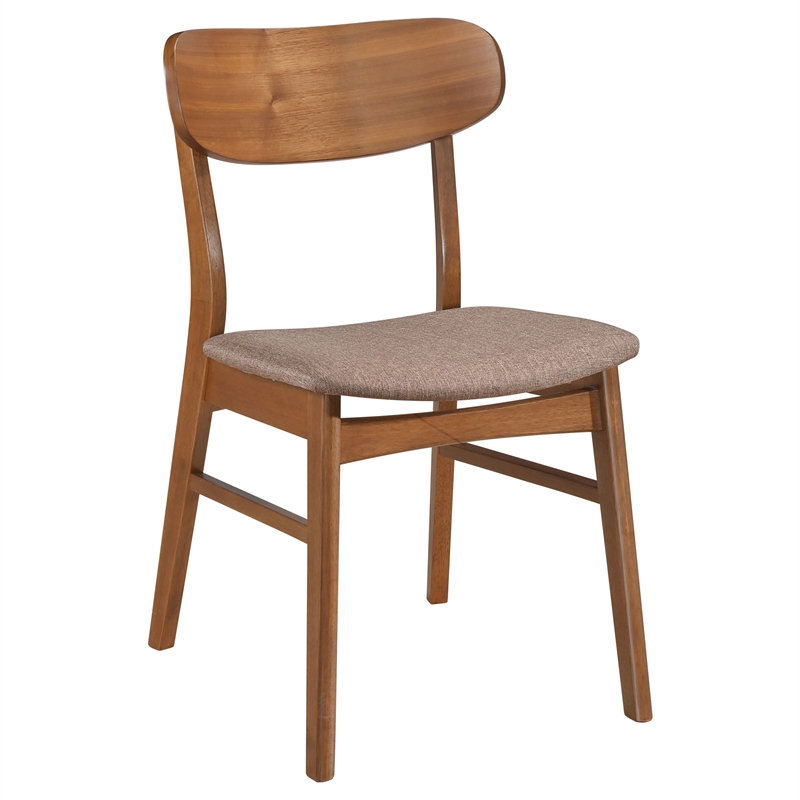 Dortch Dining Side Chair Walnut and Brown