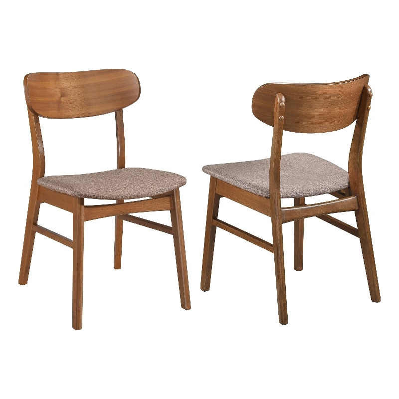 Dortch Dining Side Chair Walnut and Brown