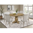 Florence 7-piece Round Dining Table Set Rustic Honey