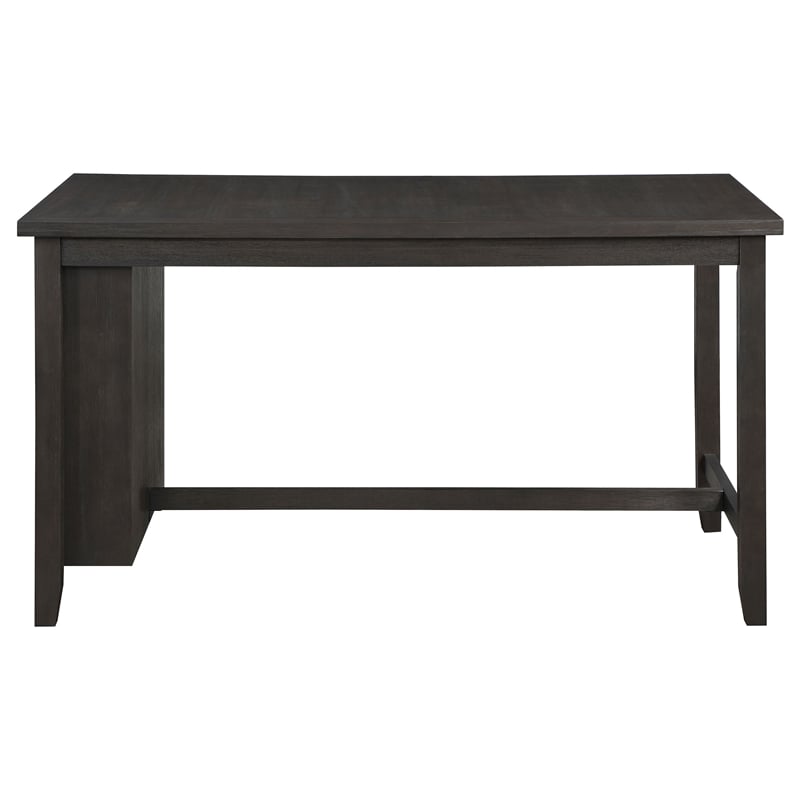 Coaster Elliston Wood Counter Height Dining Table with Storage Shelves Dark Gray