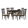Gabriel 7-piece Extension Leaf Dining Table Set Cappuccino