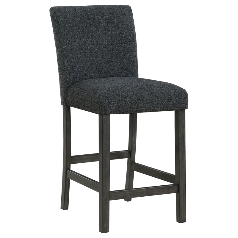 Coaster Alba Boucle Fabric Upholstered Counter Height Dining Chair in Black