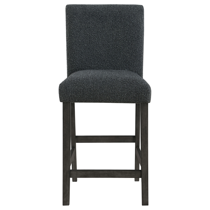 Coaster Alba Boucle Fabric Upholstered Counter Height Dining Chair in Black