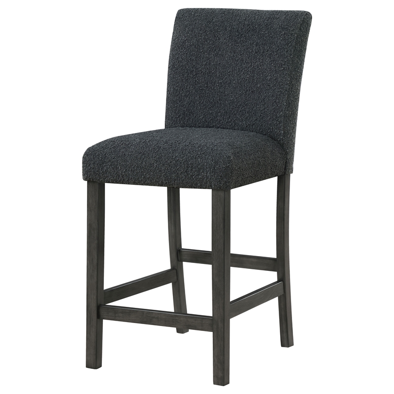 Coaster Alba Boucle Fabric Upholstered Counter Height Dining Chair in Black