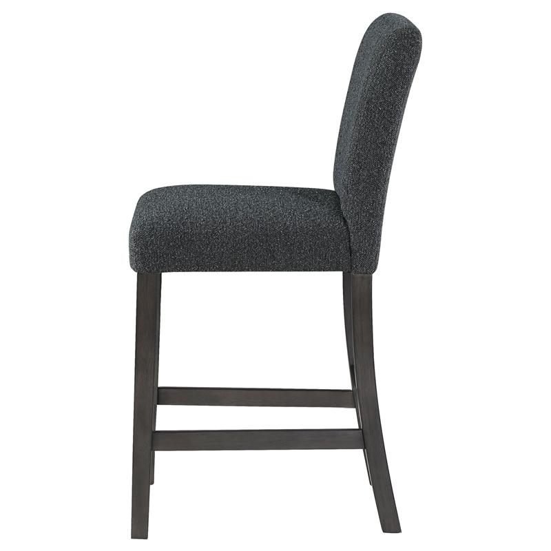 Coaster Alba Boucle Fabric Upholstered Counter Height Dining Chair in Black