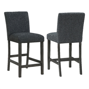 Coaster Alba Boucle Fabric Upholstered Counter Height Dining Chair in Black