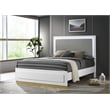 Caraway Wood Eastern King LED Panel Bed White