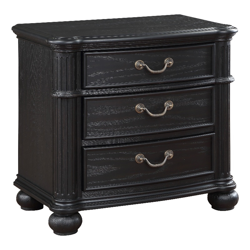 Celina 3-drawer Nightstand Black