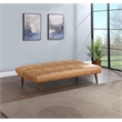 Jenson Upholstered Tufted Convertible Sofa Bed Saddle Brown