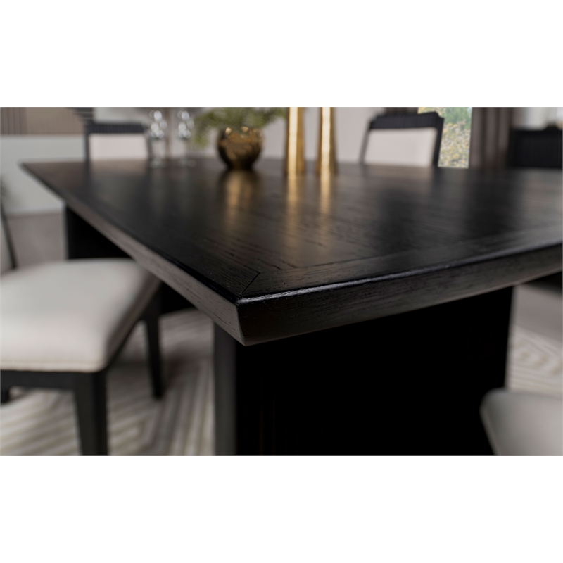 Brookmead 100-inch Extension Leaf Dining Table Black