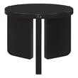 Cordova Round Solid Wood End Table Black