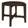 Cota Round Solid Wood End Table Dark Brown