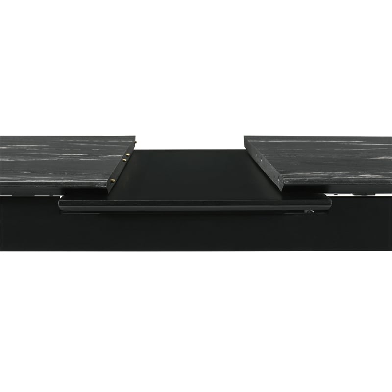 Crestmont 78-inch Extension Dining Table Black Faux Marble