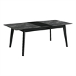 Crestmont 78-inch Extension Dining Table Black Faux Marble