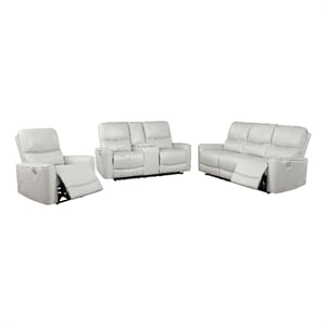 Greenfield 3-piece Power Reclining Sofa Set Dove Grey