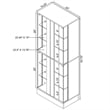 Cabra 4-door LED Curio Display Cabinet Black High Gloss